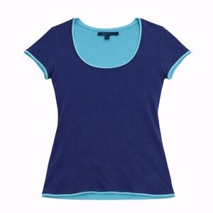 Boden Layered Scoop Neck Tee - Girls Size 12